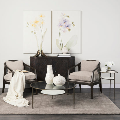 Mercana Felicity Clear Glass Top Round Side Table