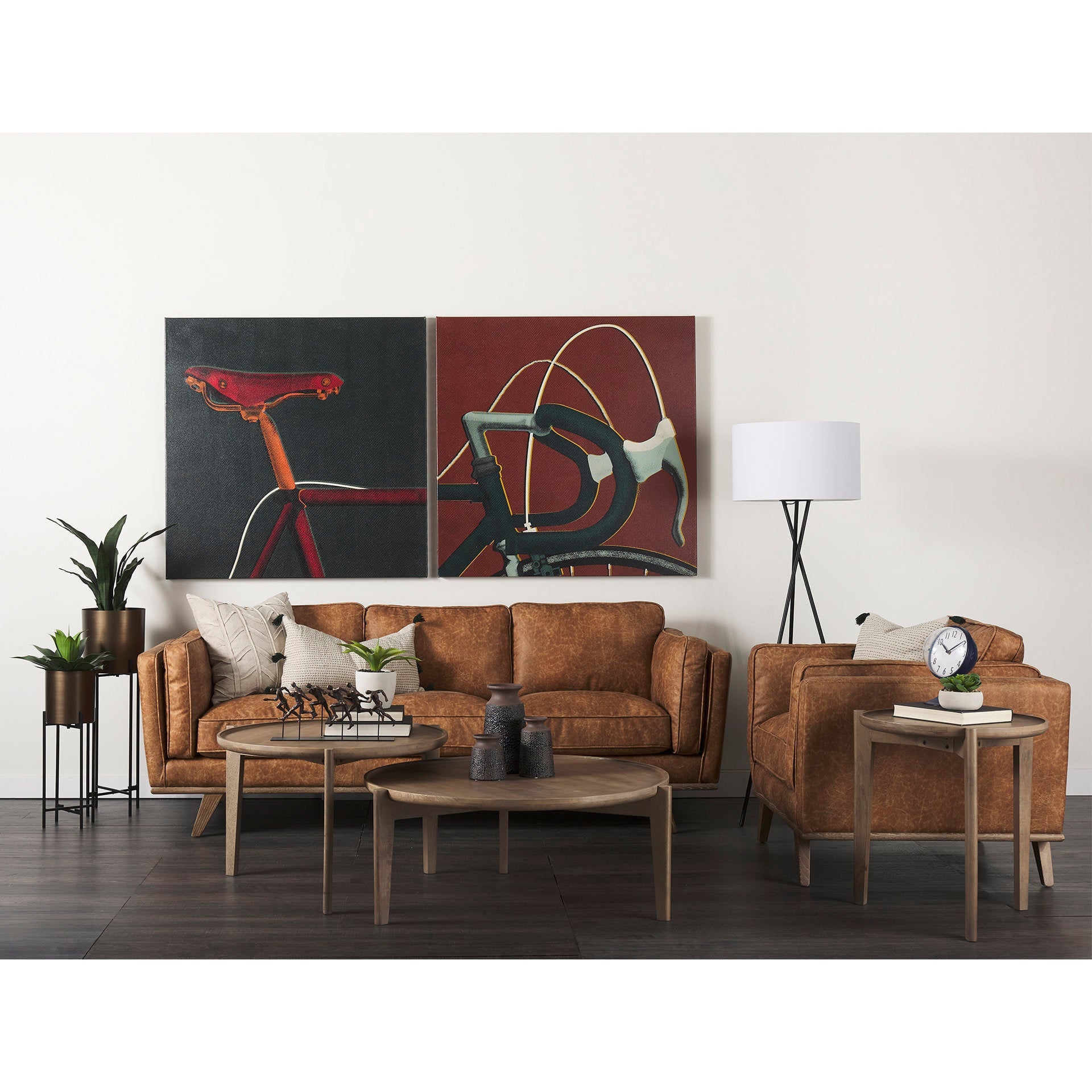 Mercana Brooks Faux Leather Three Seater Sofa