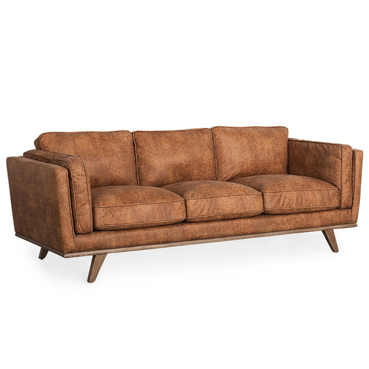 Mercana Brooks Faux Leather Three Seater Sofa