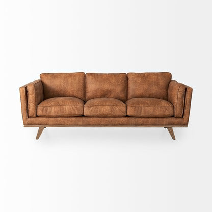 Mercana Brooks Faux Leather Three Seater Sofa