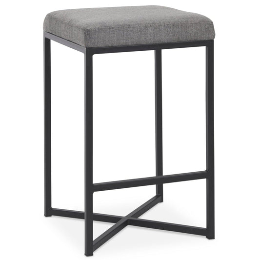 Mercana Frodo Gray Fabric Counter Stool