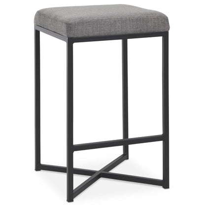 Mercana Frodo Gray Fabric Counter Stool