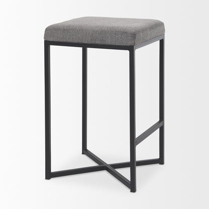 Mercana Frodo Gray Fabric Counter Stool
