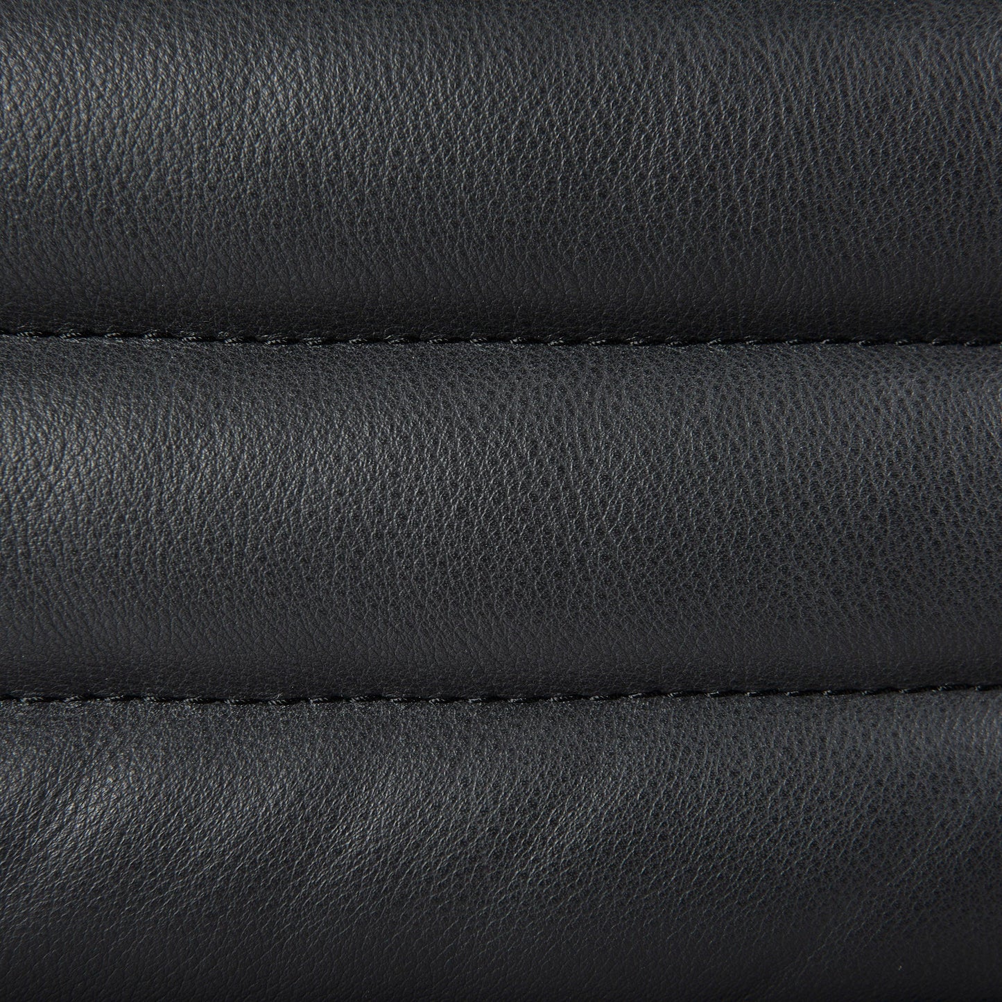 Mercana Ricciardo Black Leather Three Seater Sofa