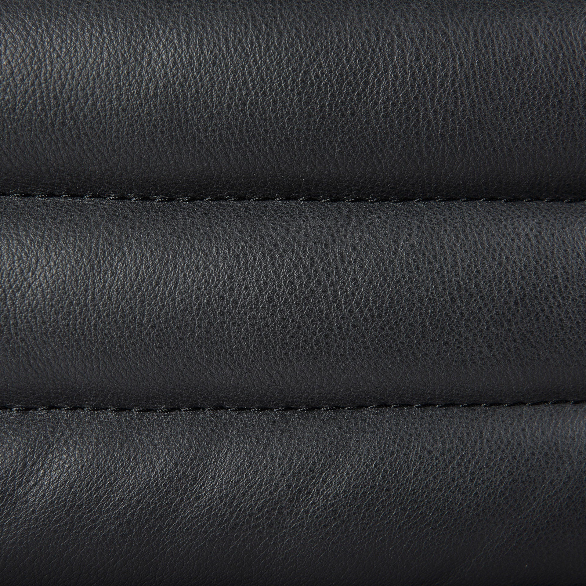 Mercana Ricciardo Black Leather Three Seater Sofa