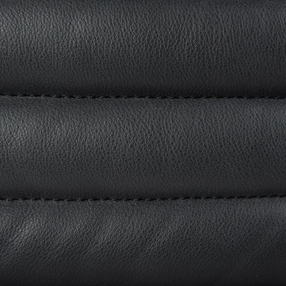 Mercana Ricciardo Black Leather Three Seater Sofa