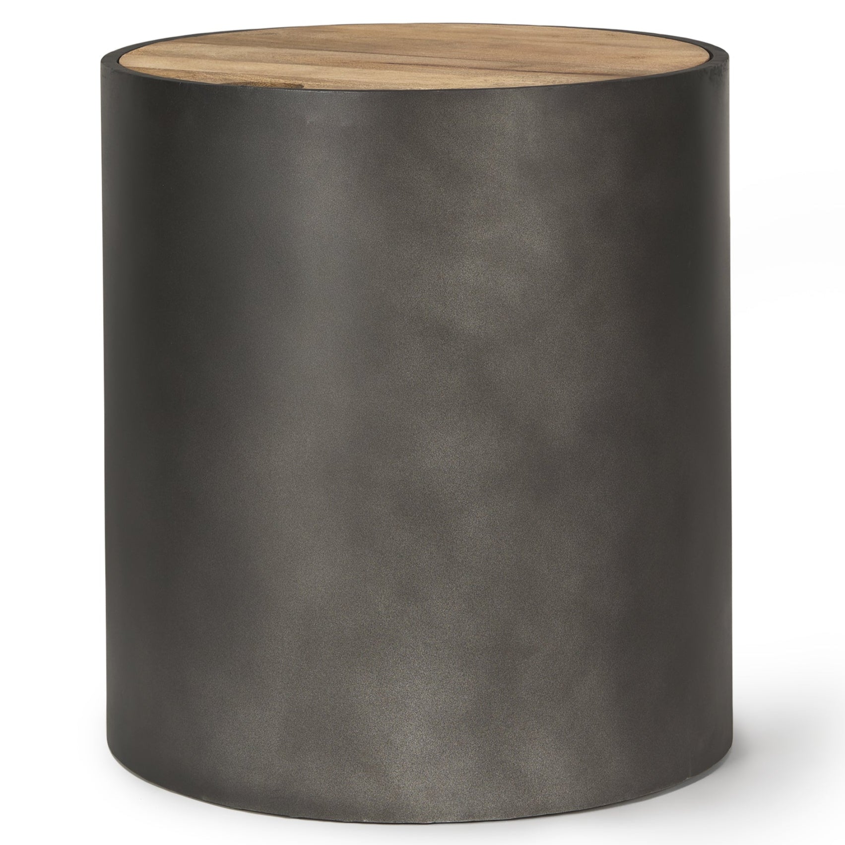 Mercana Eclipse Wood Top Round Side Table