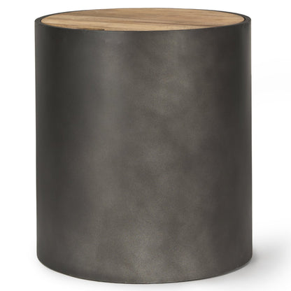 Mercana Eclipse Wood Top Round Side Table