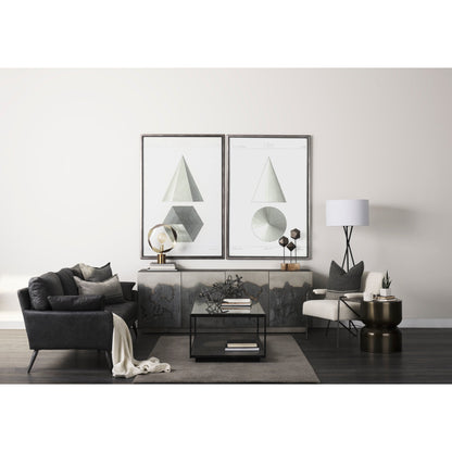 Mercana Cochrane Top Grain Leather Three Seater Sofa