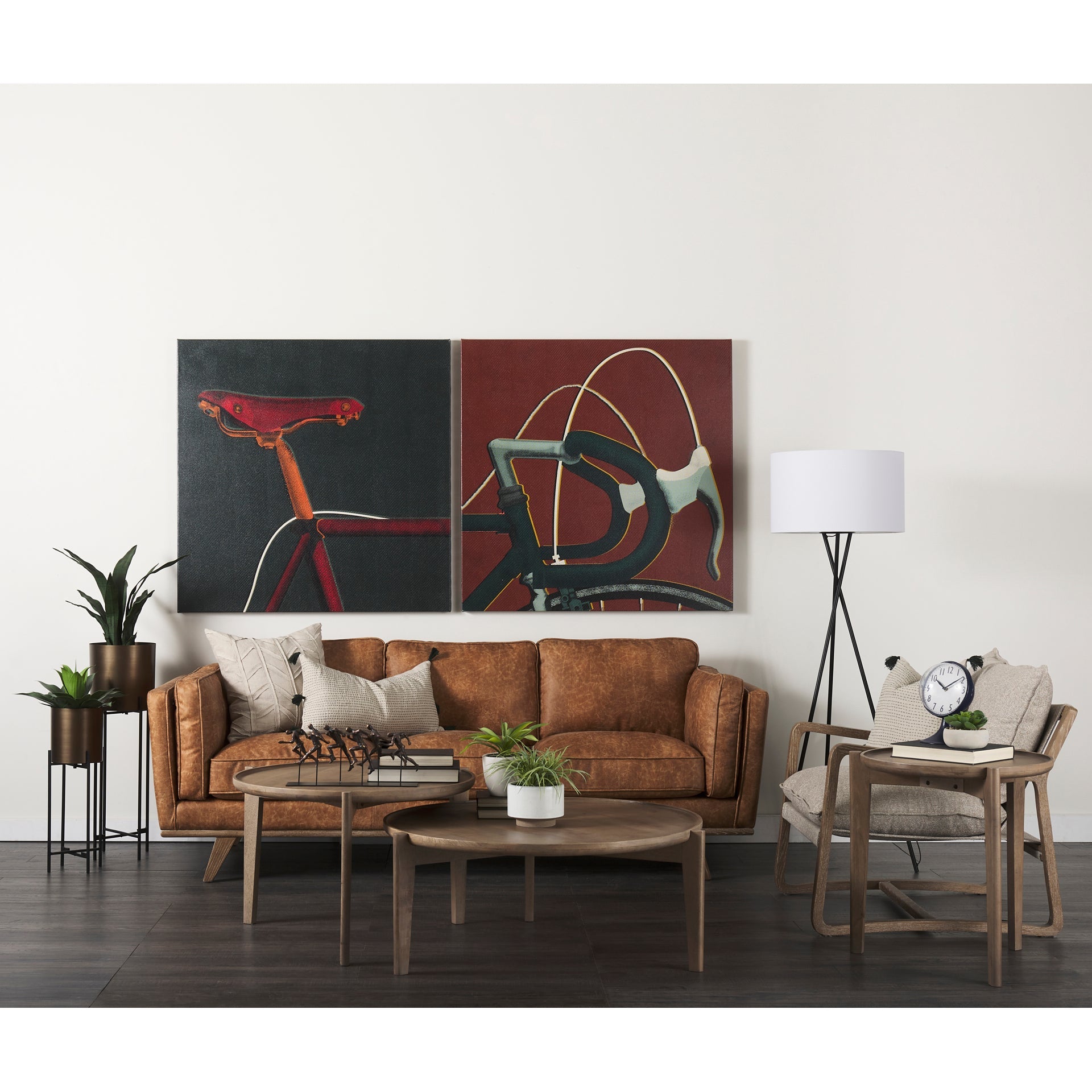 Mercana Brooks Faux Leather Three Seater Sofa