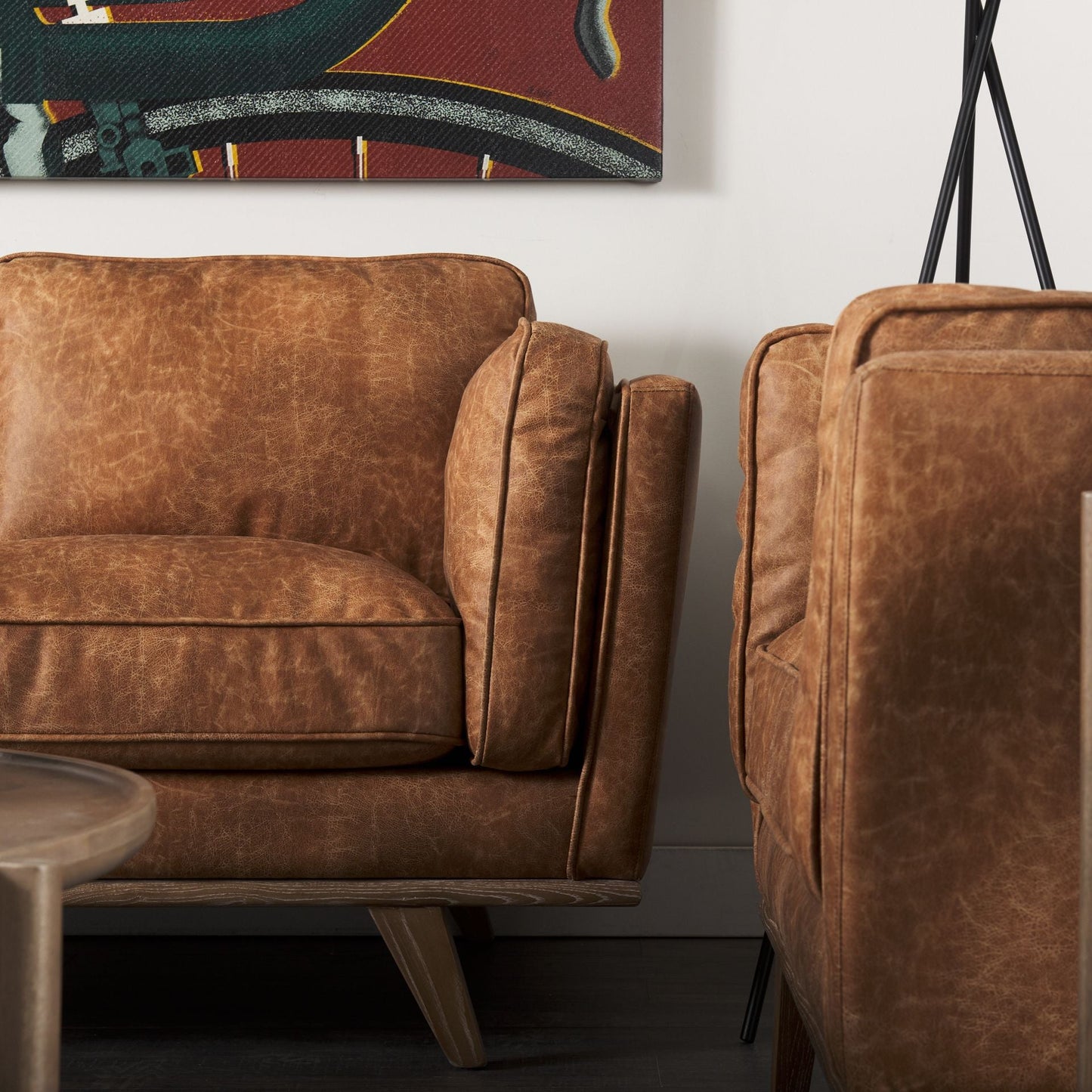 Mercana Brooks Faux Leather Three Seater Sofa