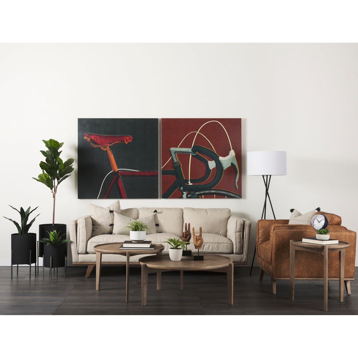 Mercana Brooks Faux Leather Three Seater Sofa