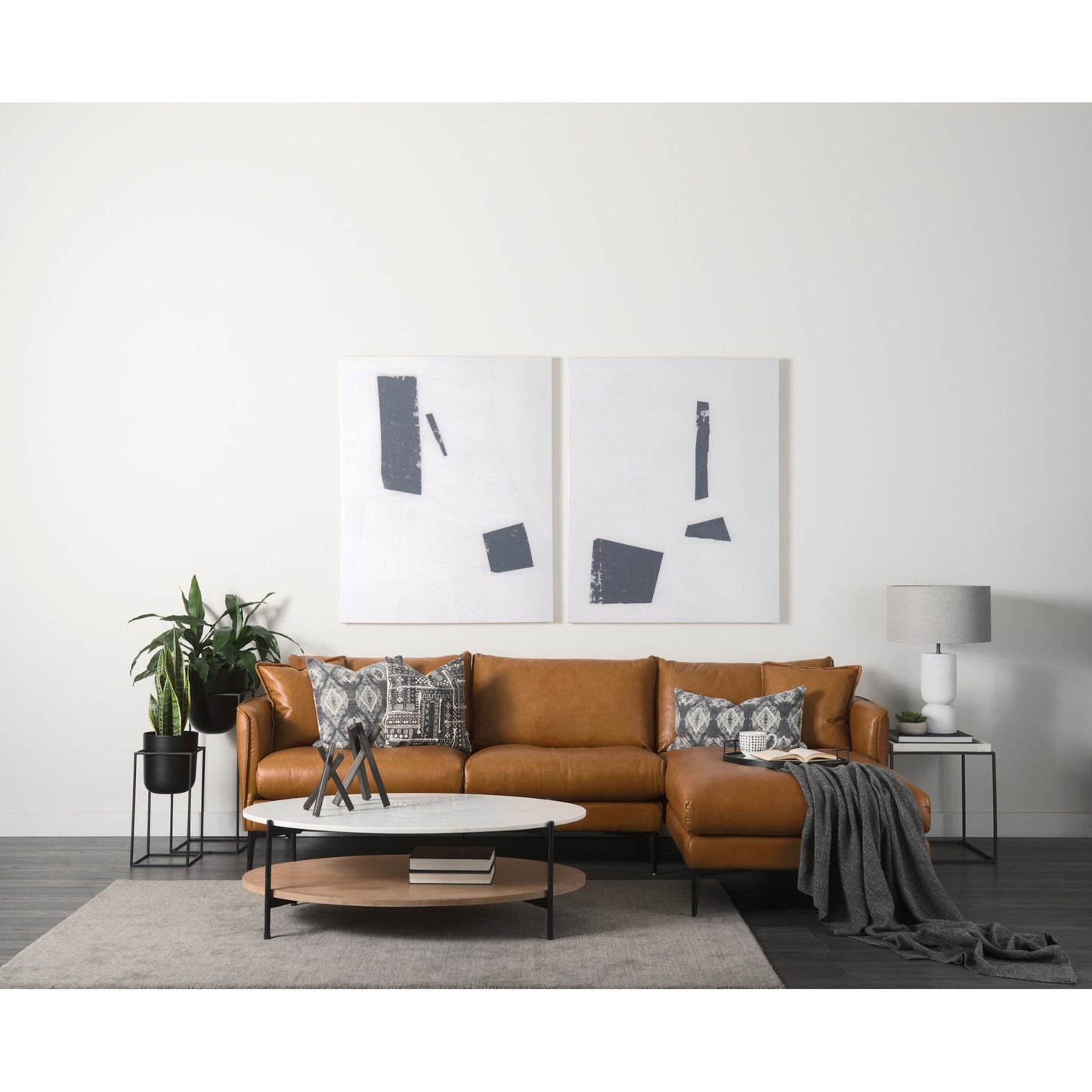 Mercana Larkin Marble Top Oval Coffee Table