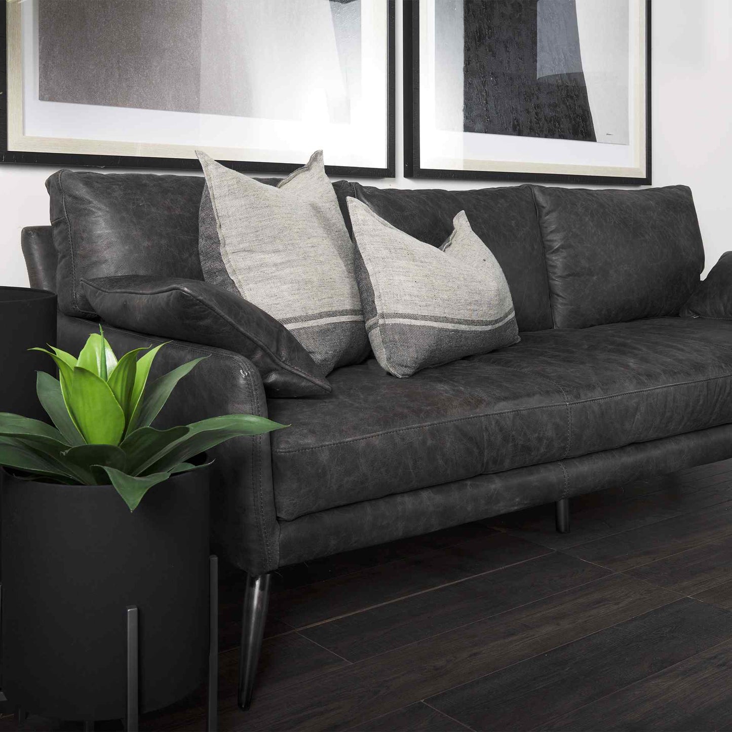 Mercana Cochrane Top Grain Leather Three Seater Sofa