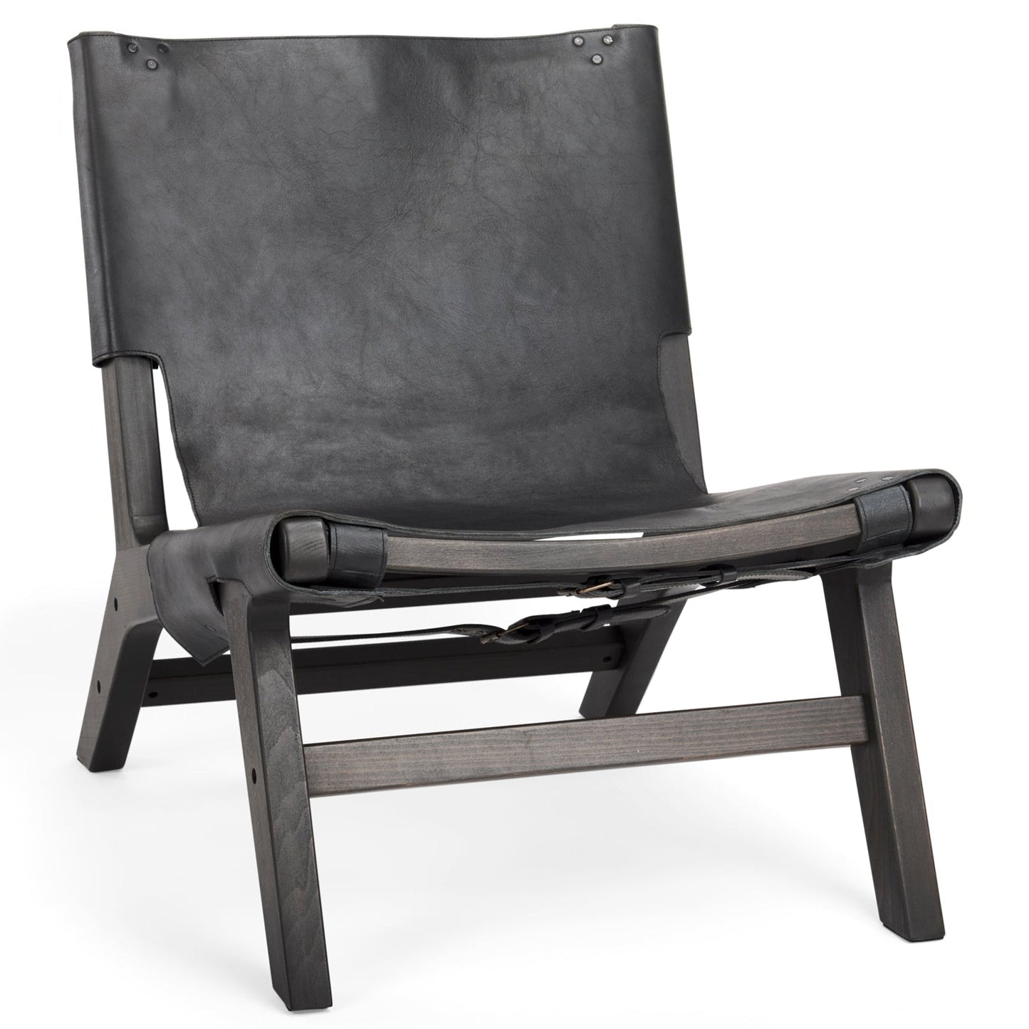 Elodie Leather Armless Accent Chair