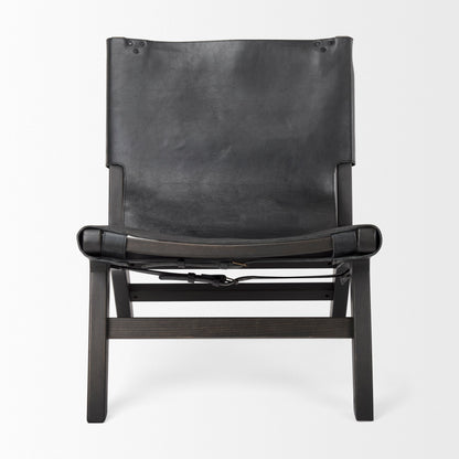 Elodie Leather Armless Accent Chair