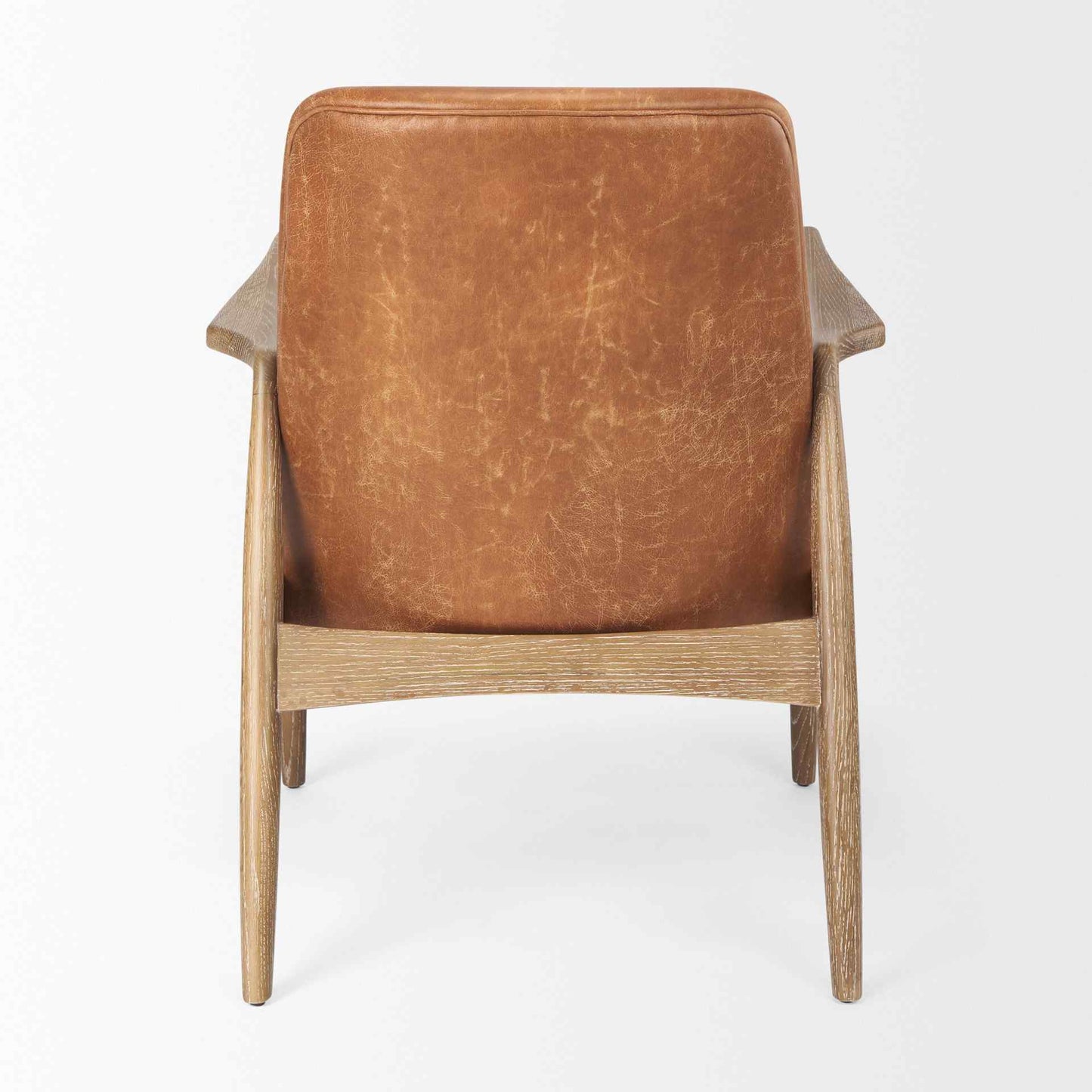 Westan Leather Modern Accent Chair