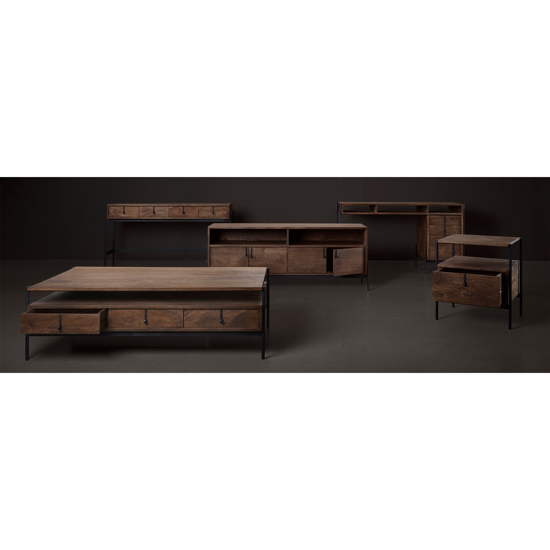 Mercana Glenn Wood Top Square Side Table