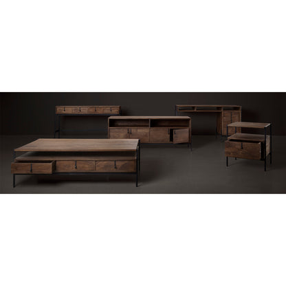 Mercana Glenn Wood Top Square Side Table