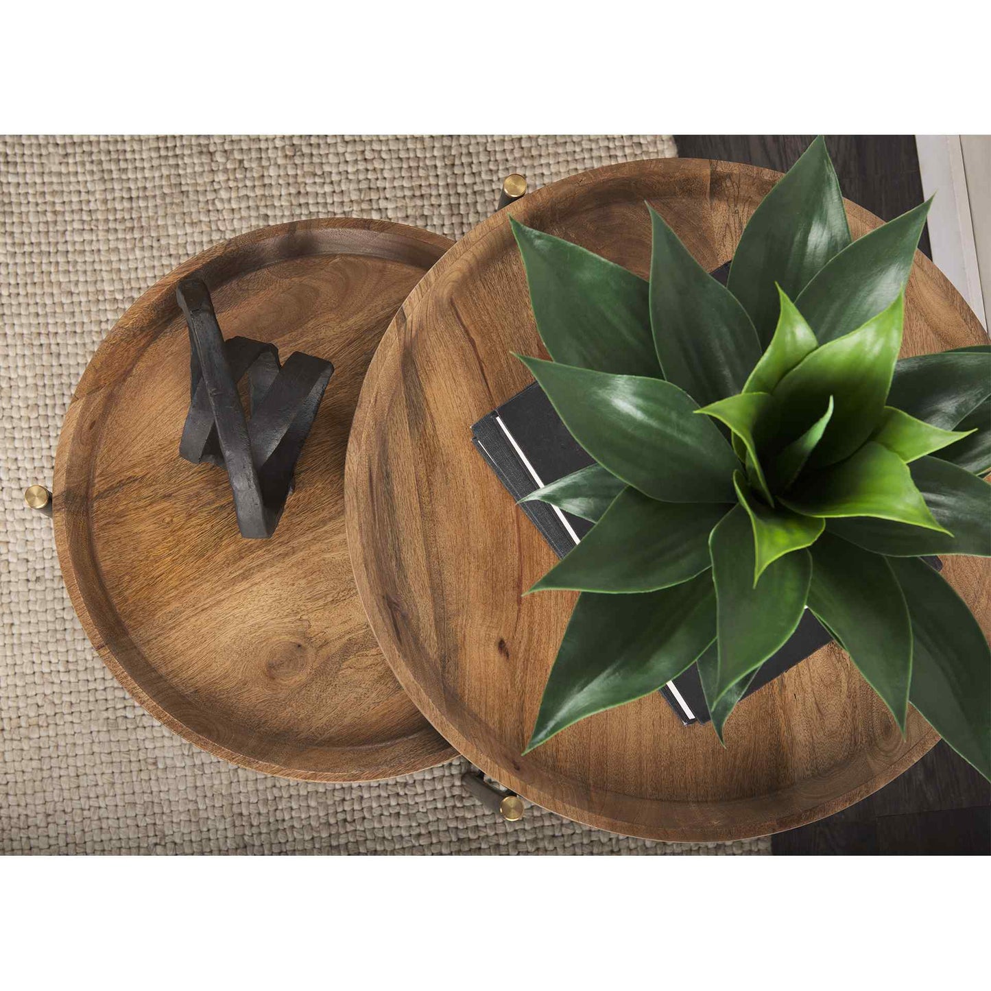 Mercana Marquisa Wood Top Nesting Table (Set of 2)