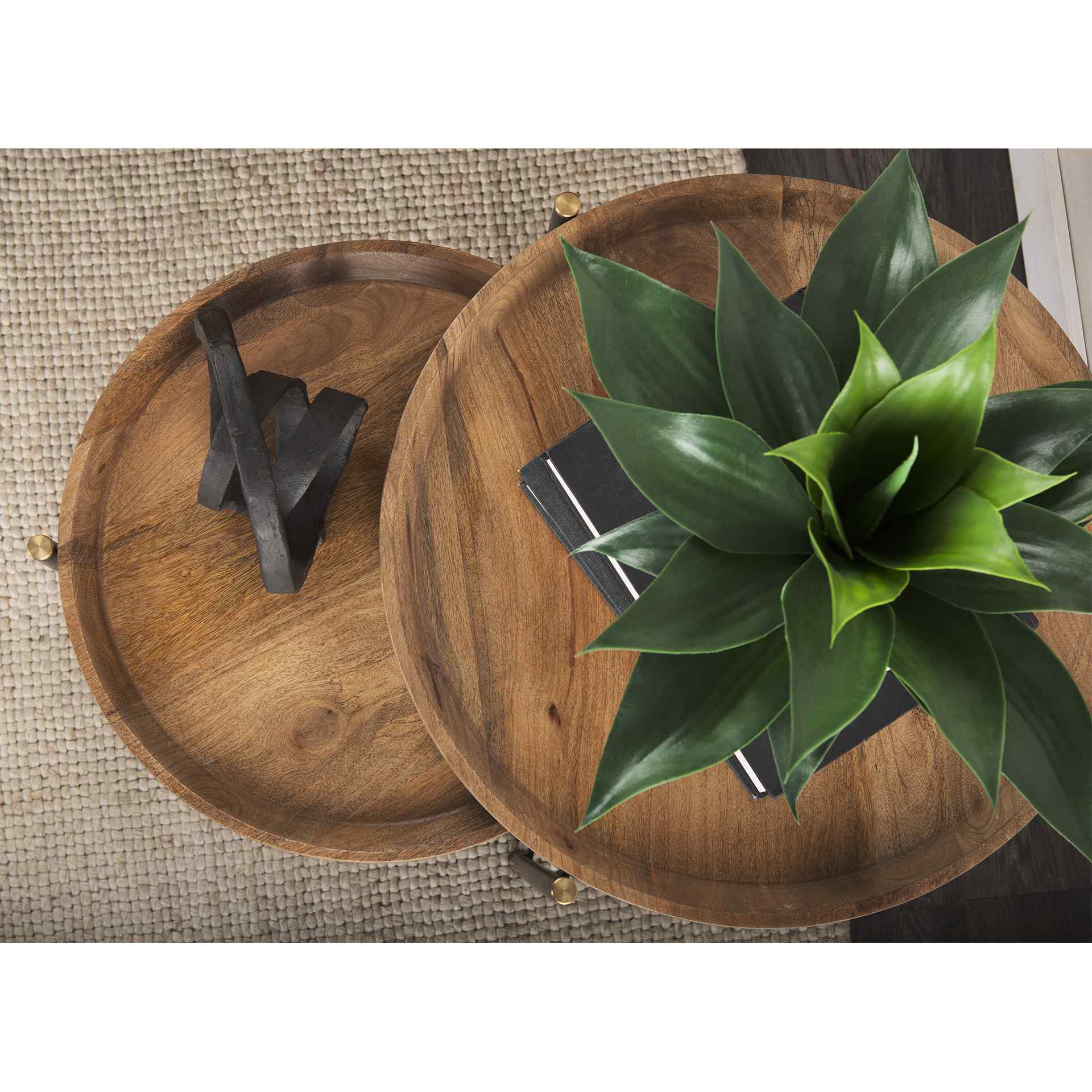 Mercana Marquisa Wood Top Nesting Table (Set of 2)