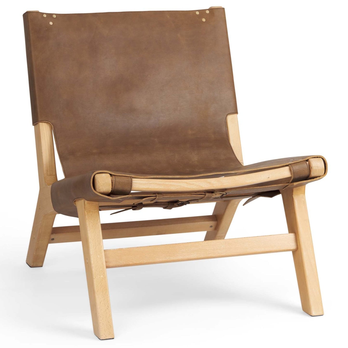 Elodie Leather Armless Accent Chair