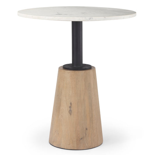 Mercana Maxwell White Marble Top Bistro Table