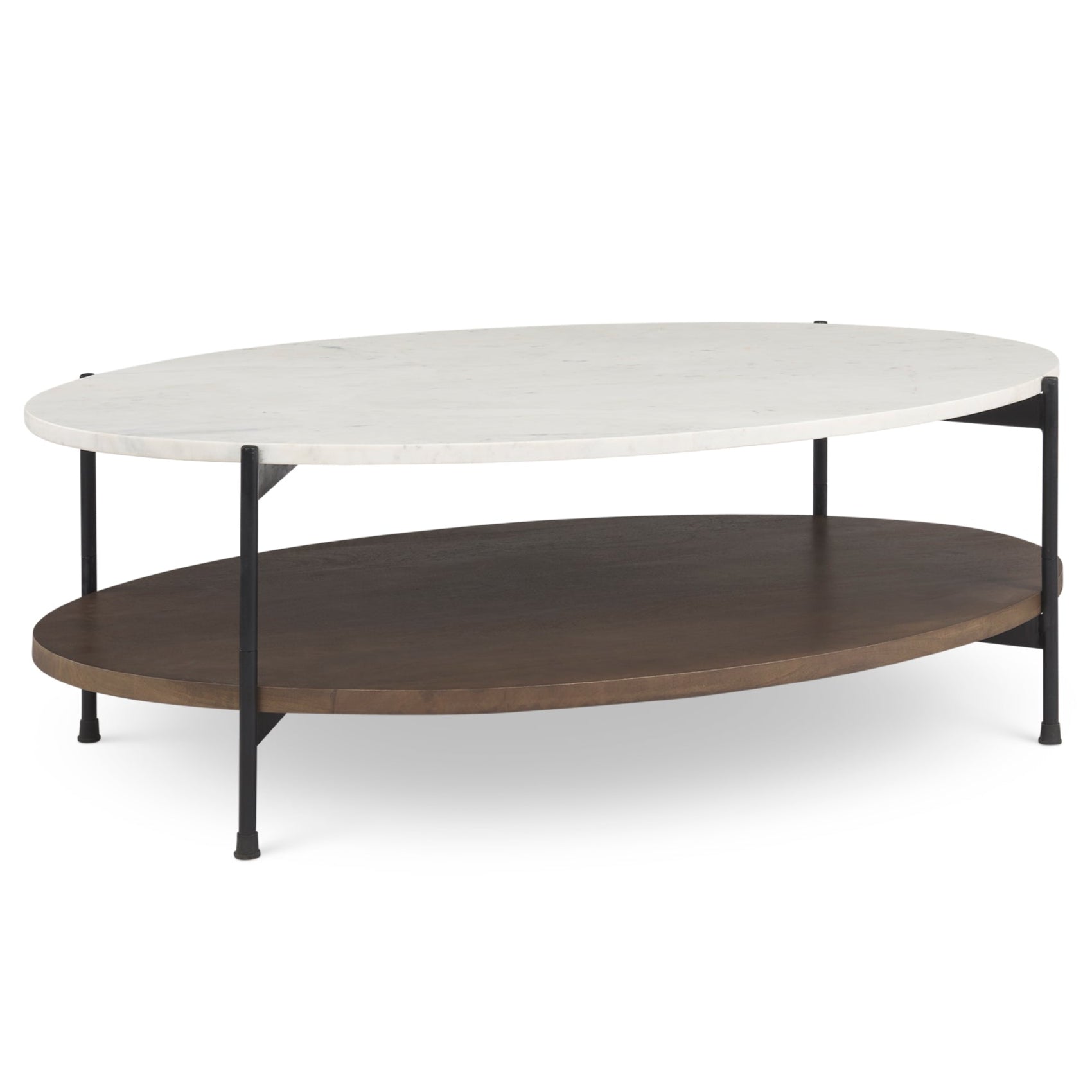Mercana Larkin Marble Top Oval Coffee Table