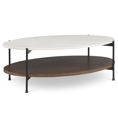 Mercana Larkin Marble Top Oval Coffee Table