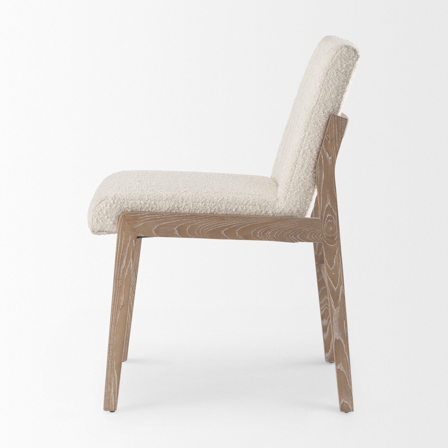 Mercana Tahoe Cream Fabric Armless Dining Chair (Set of 2)