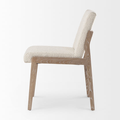 Mercana Tahoe Cream Fabric Armless Dining Chair (Set of 2)