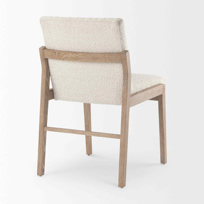 Mercana Tahoe Cream Fabric Armless Dining Chair (Set of 2)