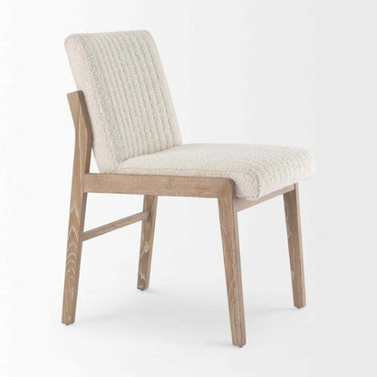 Mercana Tahoe Cream Fabric Armless Dining Chair (Set of 2)