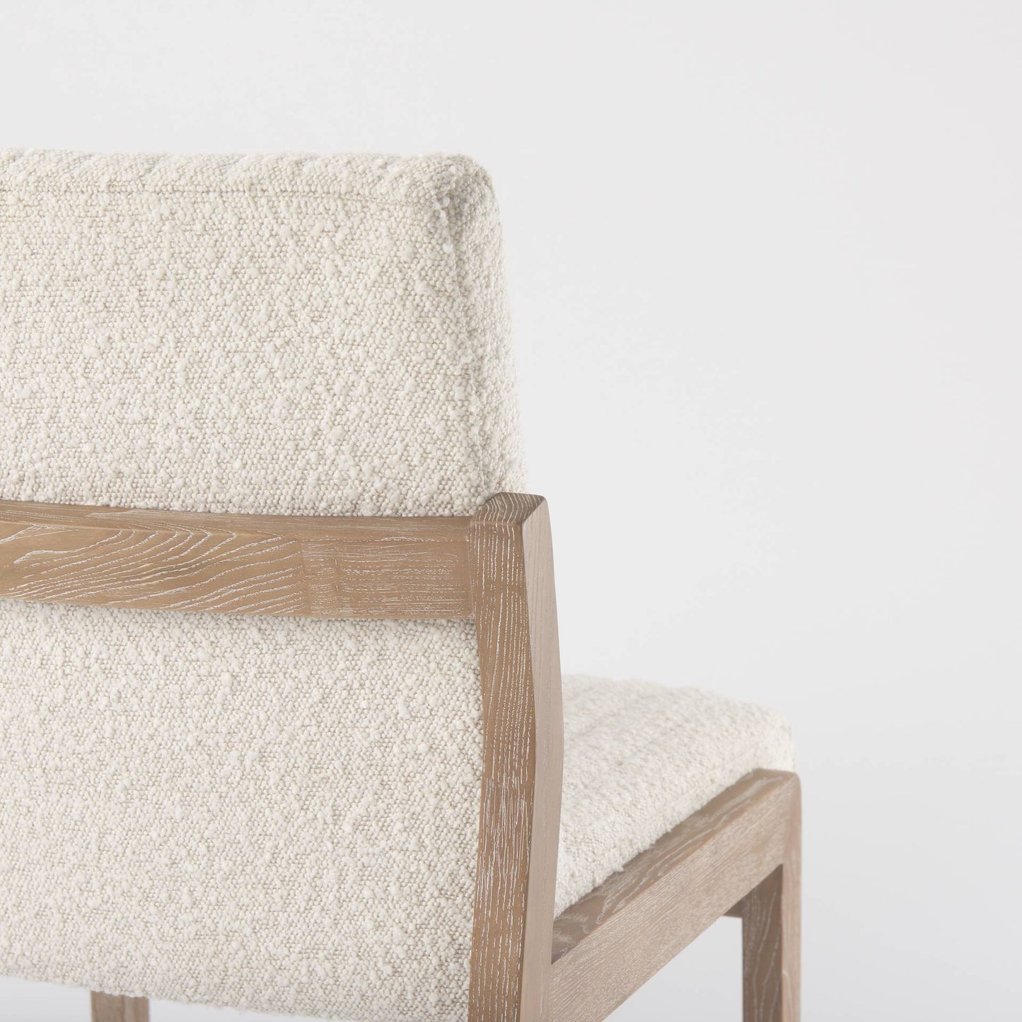 Mercana Tahoe Cream Fabric Armless Dining Chair (Set of 2)
