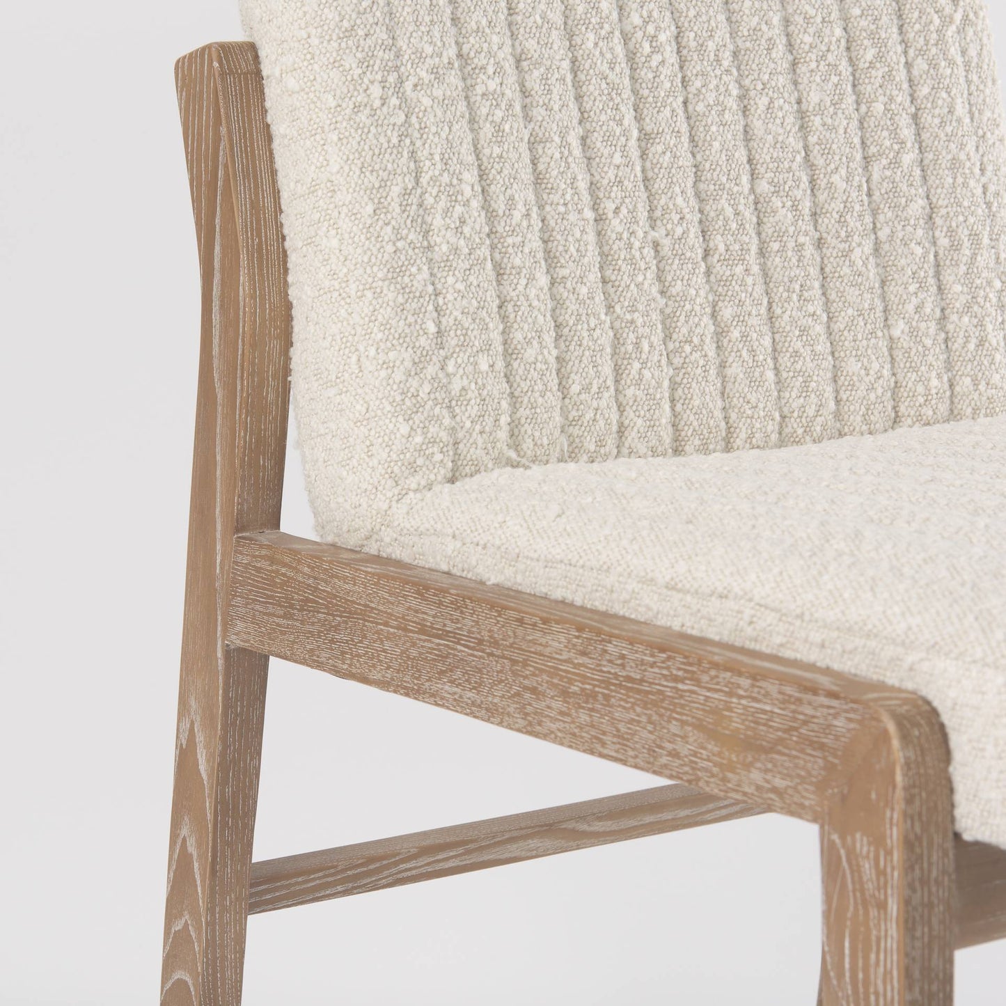 Mercana Tahoe Cream Fabric Armless Dining Chair (Set of 2)