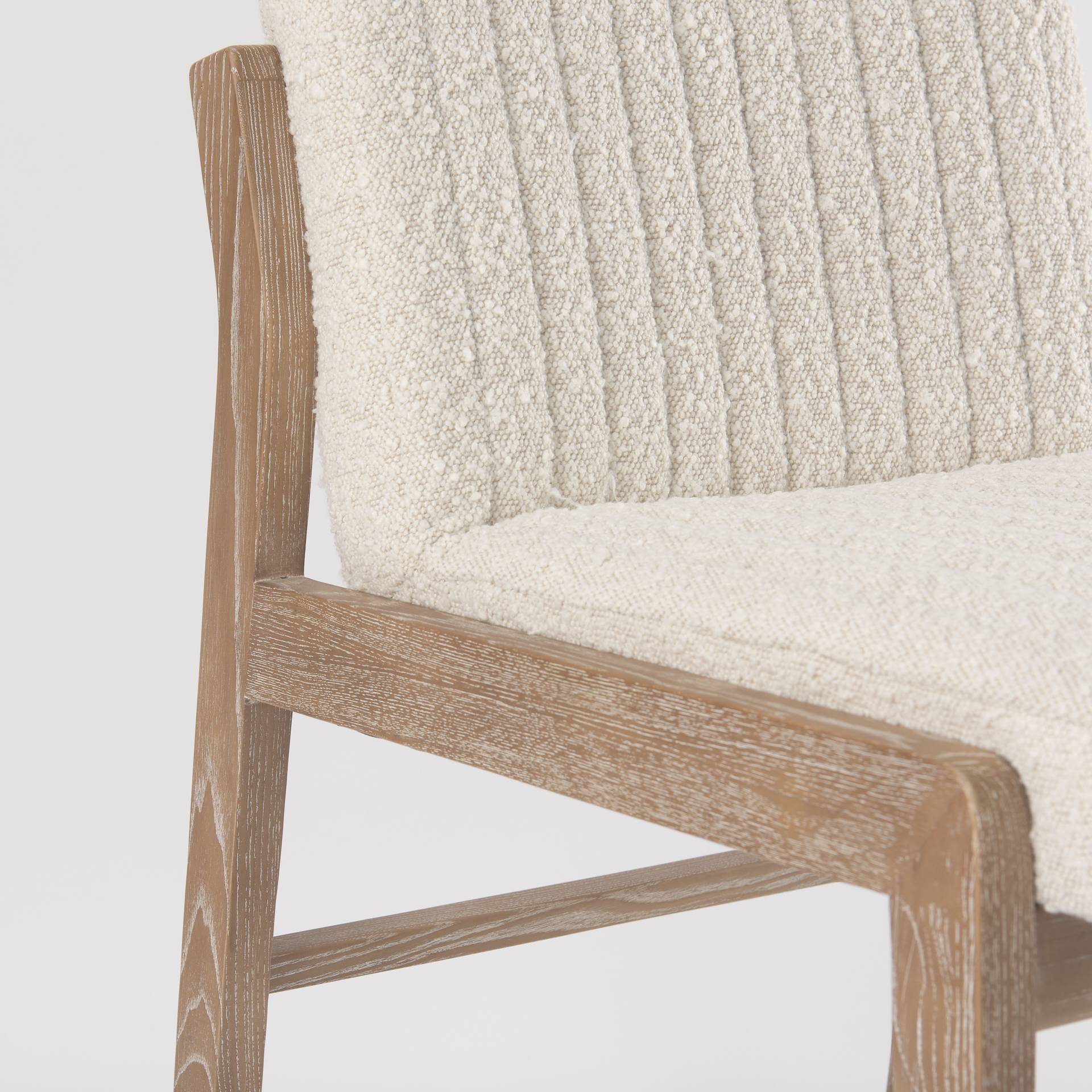 Mercana Tahoe Cream Fabric Armless Dining Chair (Set of 2)