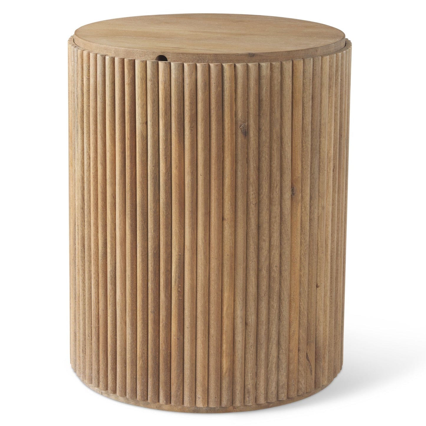 Mercana Terra Fluted Wooden Side Table