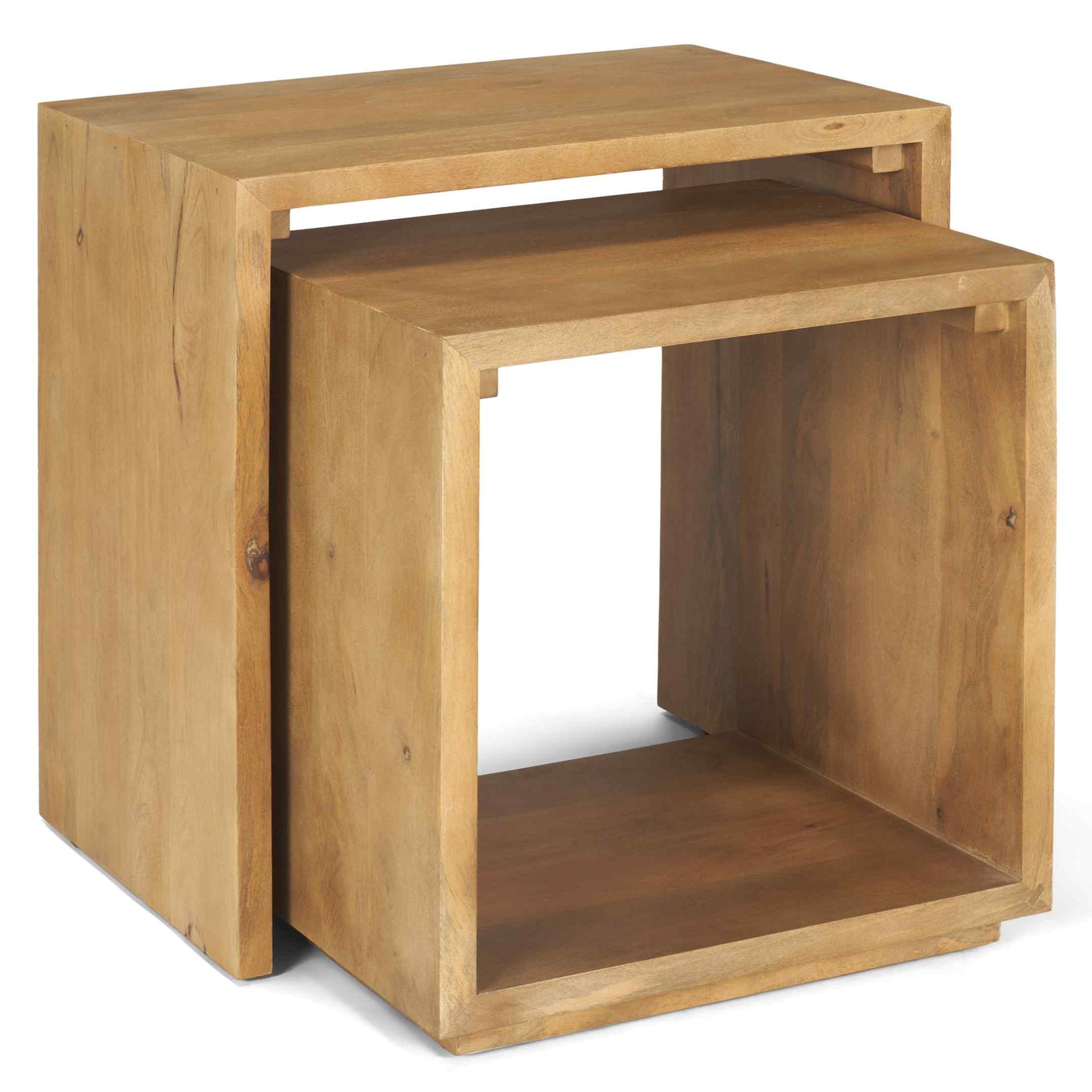 Mercana Alanna Wood Nesting Accent Table (Set of 2)