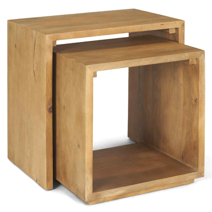 Mercana Alanna Wood Nesting Accent Table (Set of 2)