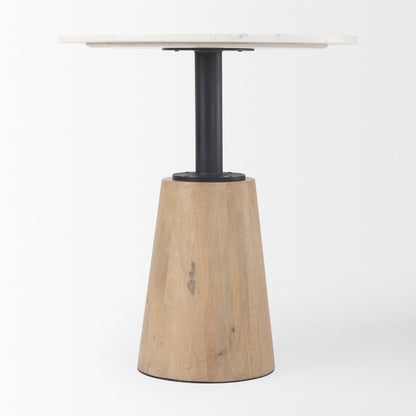 Maxwell White Marble Top Bistro Table