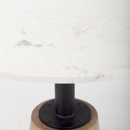 Maxwell White Marble Top Bistro Table