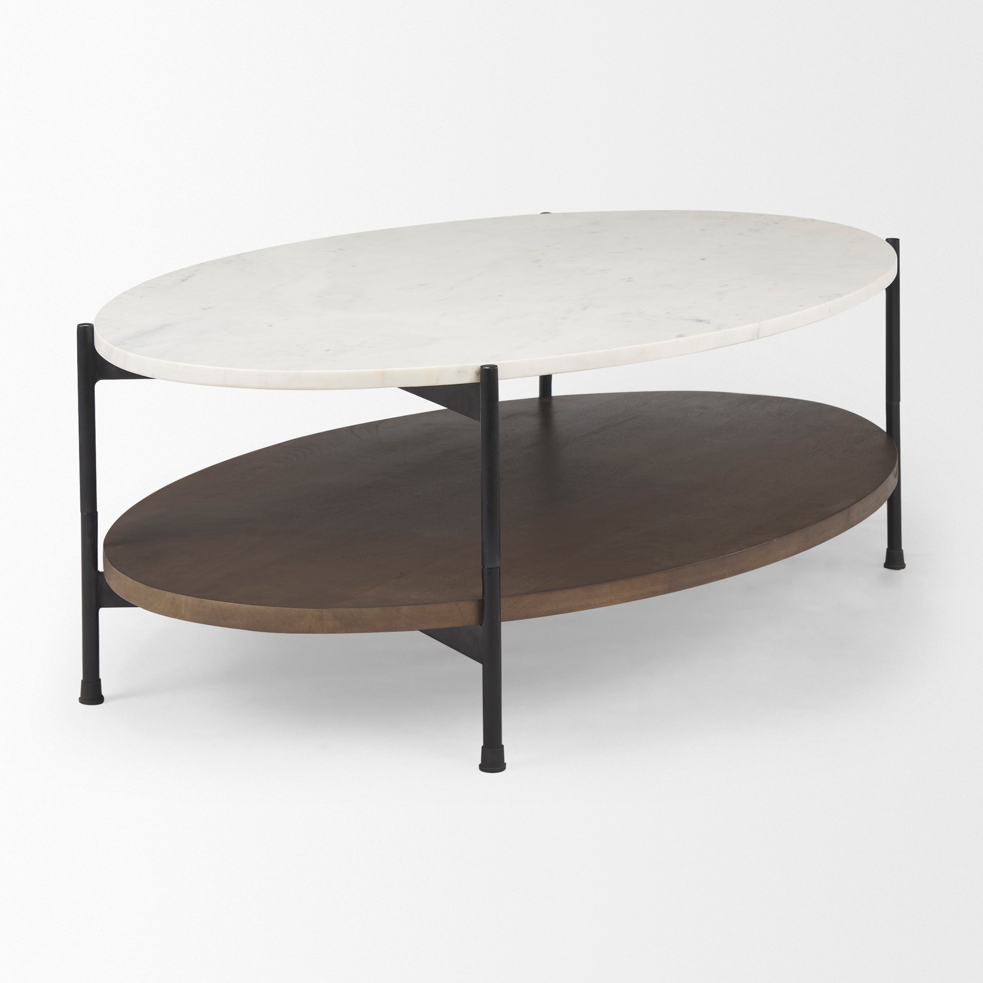 Mercana Larkin Marble Top Oval Coffee Table