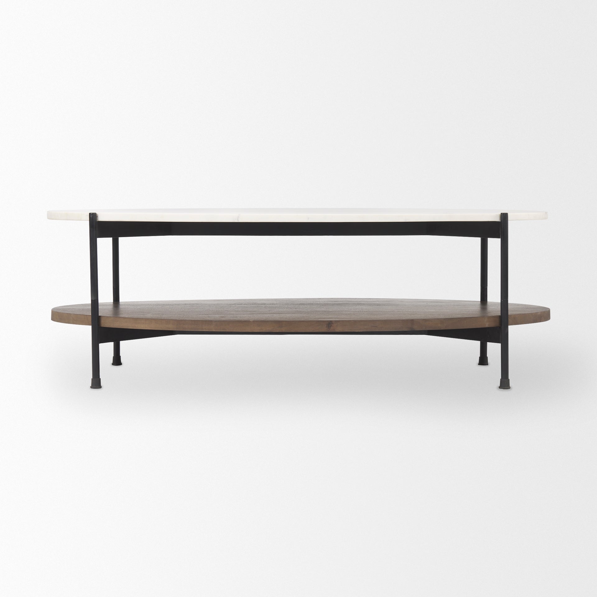 Mercana Larkin Marble Top Oval Coffee Table