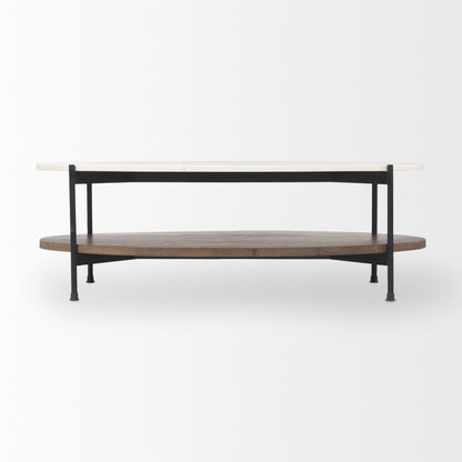 Mercana Larkin Marble Top Oval Coffee Table