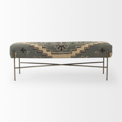 Avery Tan Fabric Bedroom Bench