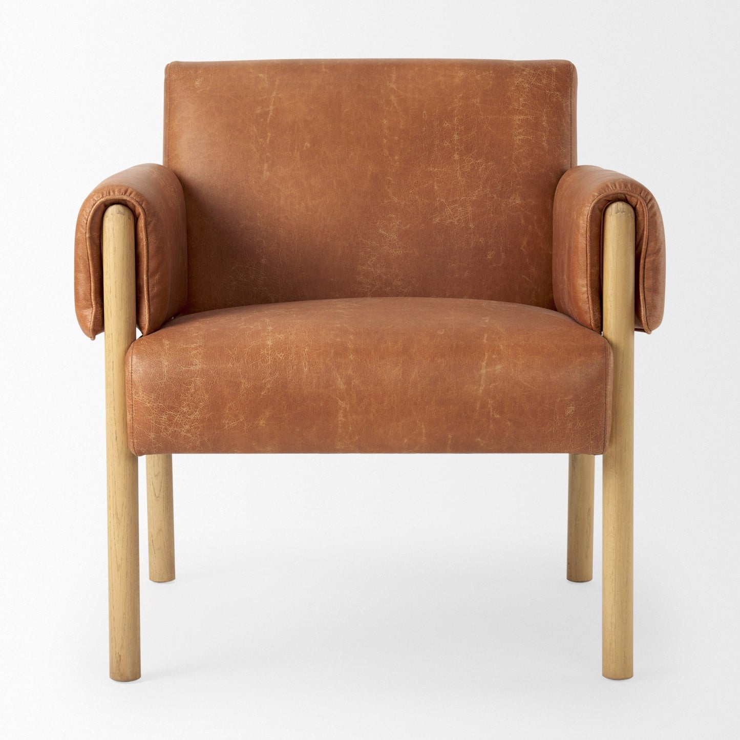 Ashton Brown Leather Accent Chair