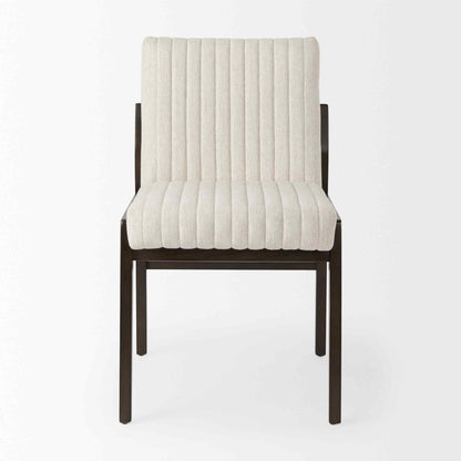 Mercana Tahoe Cream Fabric Armless Dining Chair (Set of 2)