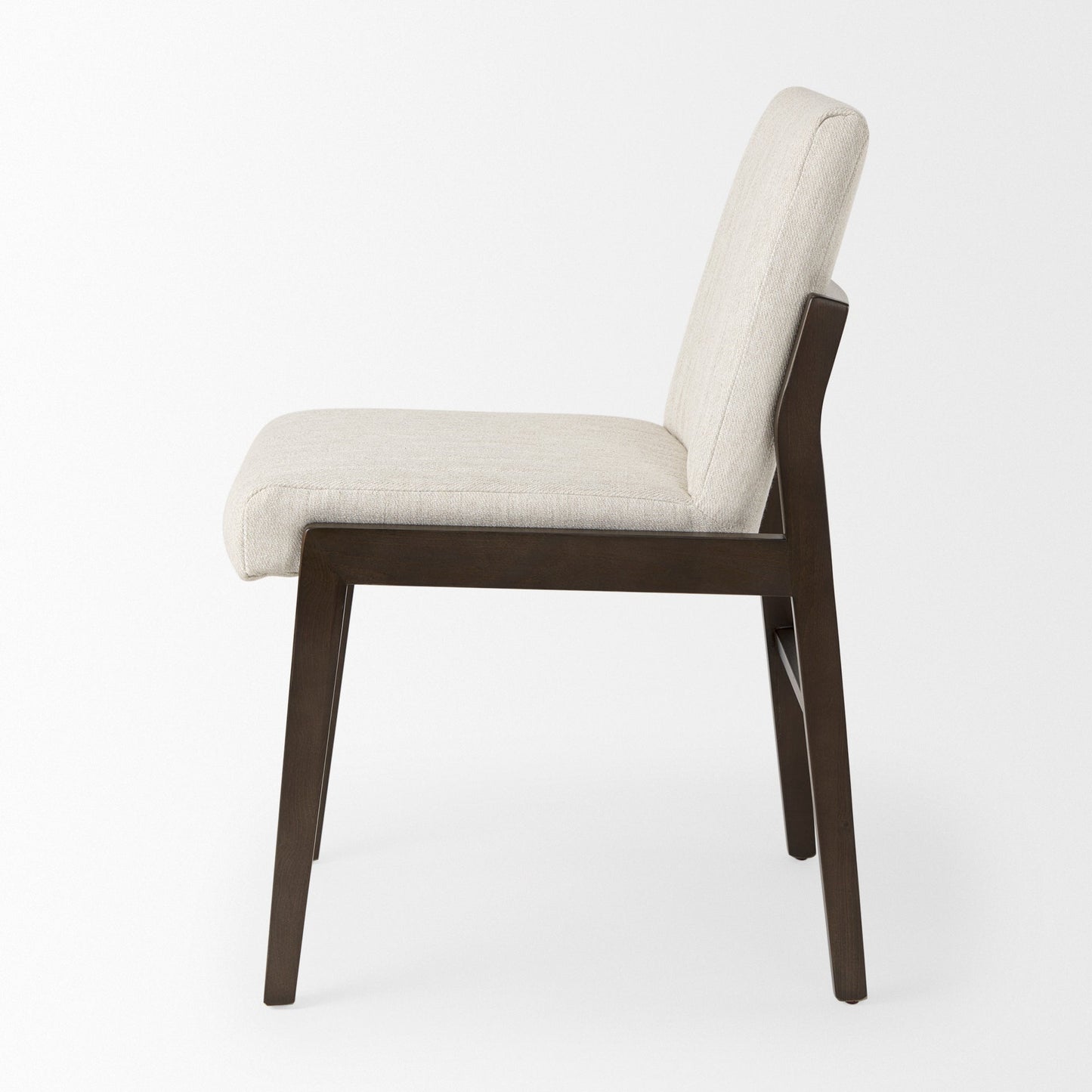 Mercana Tahoe Cream Fabric Armless Dining Chair (Set of 2)