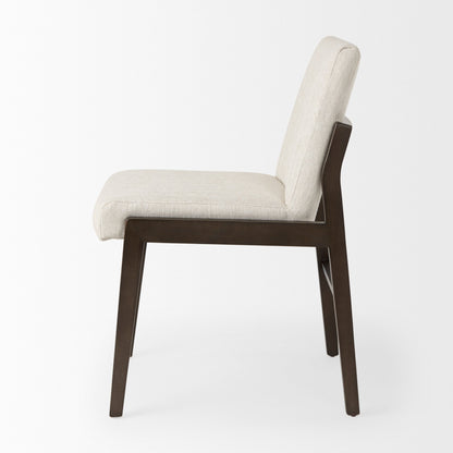Mercana Tahoe Cream Fabric Armless Dining Chair (Set of 2)