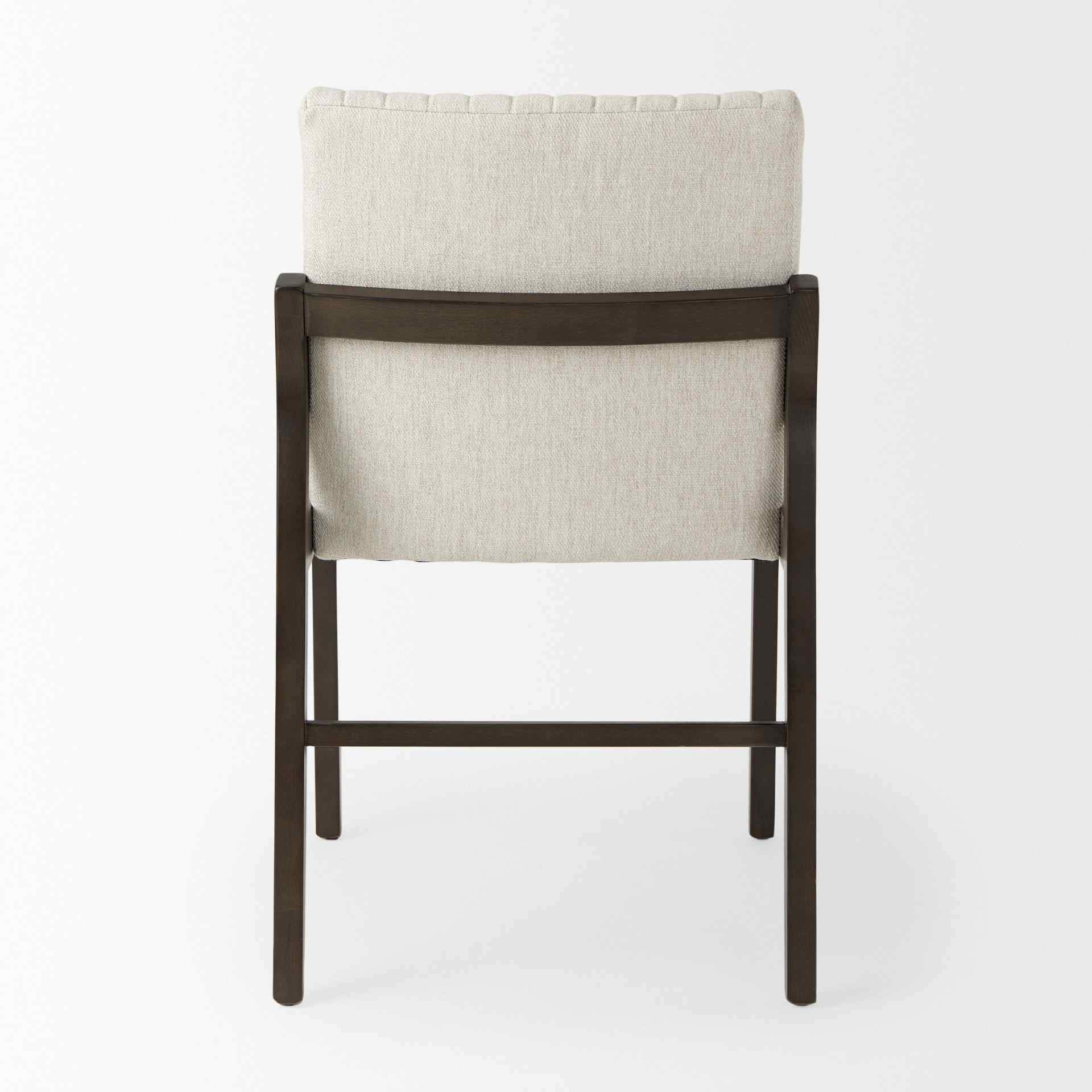 Mercana Tahoe Cream Fabric Armless Dining Chair (Set of 2)
